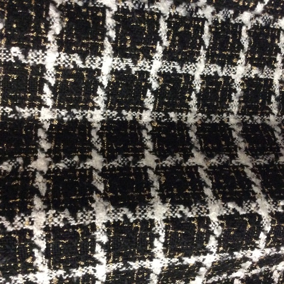 SHEIN Button Front Black and White Tweed Jacket, Size XS - Picture 3 of 4